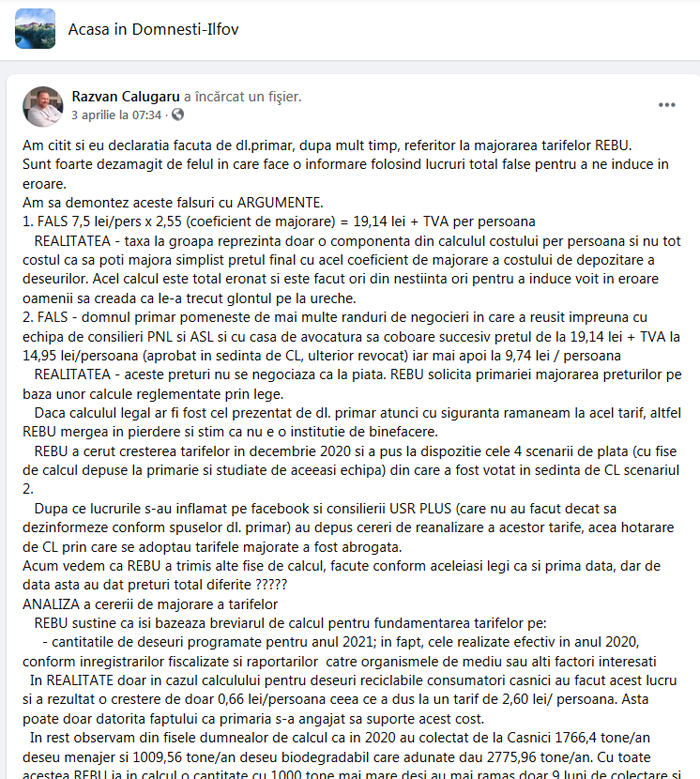 Scumpiri taxe Domneşti