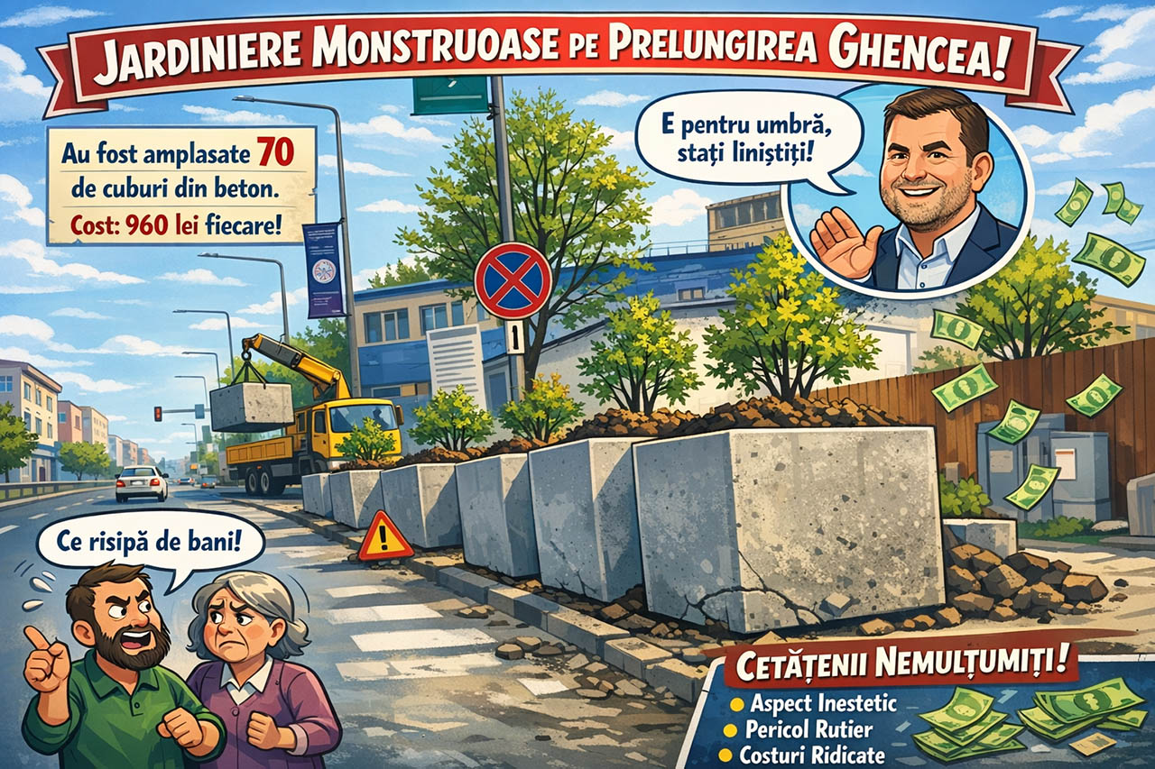 Jardinierele imense de pe Prelungirea Ghencea