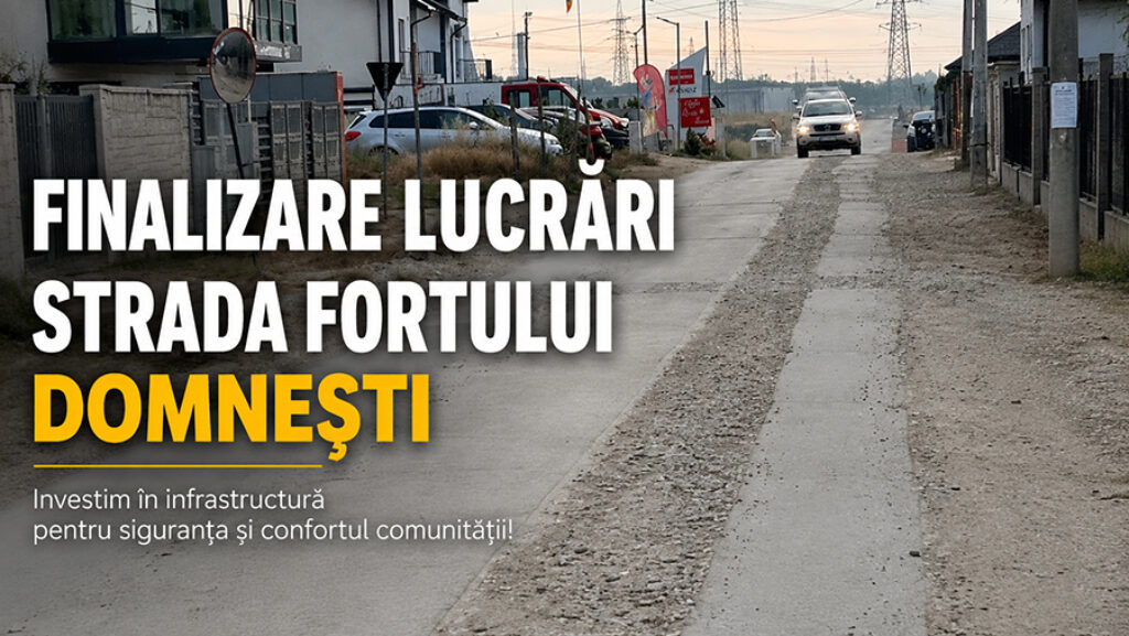 Finalizare lucrari Strada Fortului Domnesti