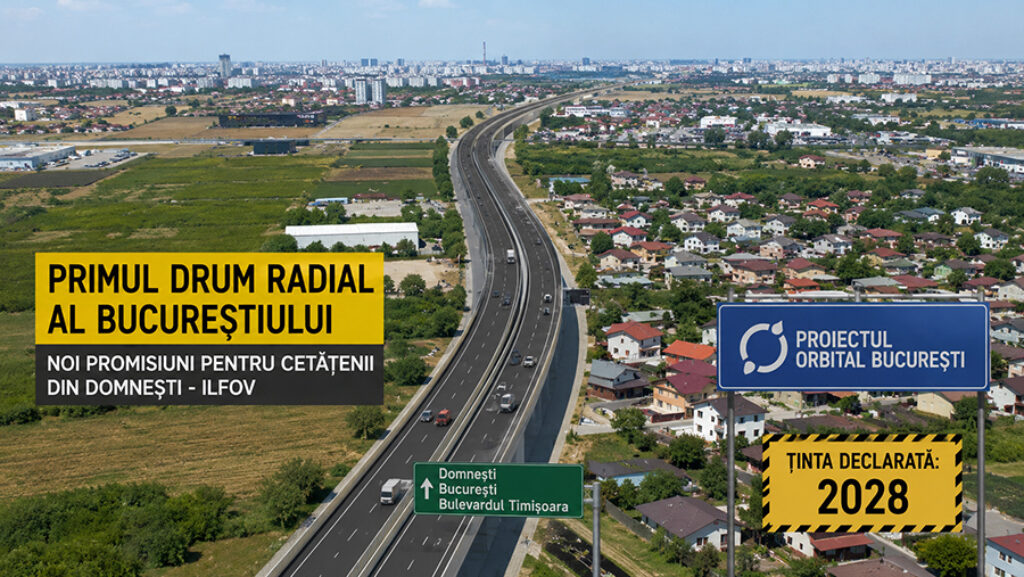 Primul drum radial al Bucureștiului va ajunge în Domnești